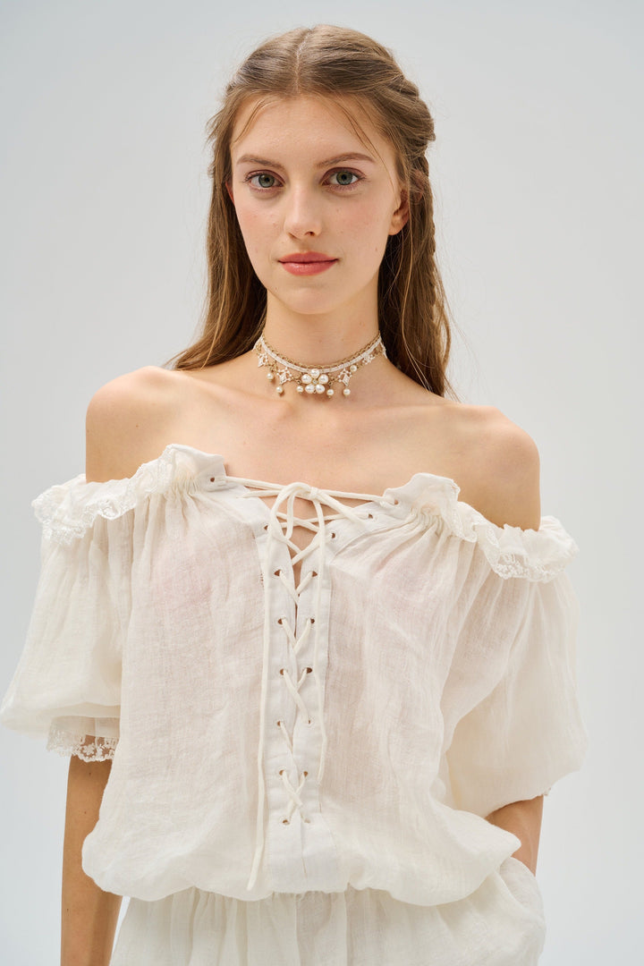 Stella 25 | Ruffled Lace Fairy Blouse