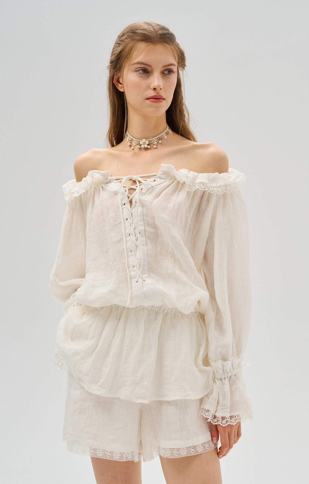 Stella 25 | Ruffled Lace Fairy Blouse