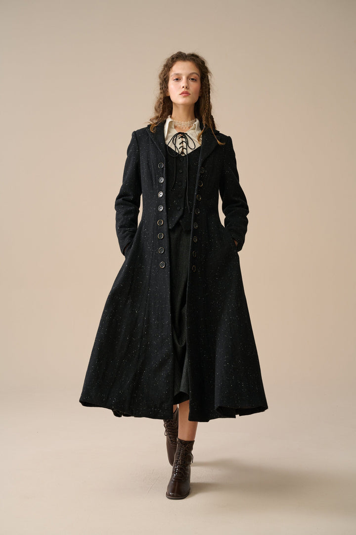 Doreen 15 |Vest-Layered 100% Wool Coat