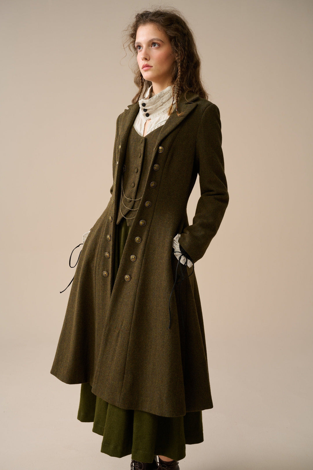 Doreen 15 |Vest-Layered 100% Wool Coat