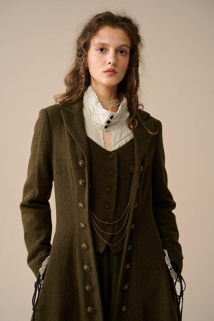 Doreen 15 |Vest-Layered 100% Wool Coat