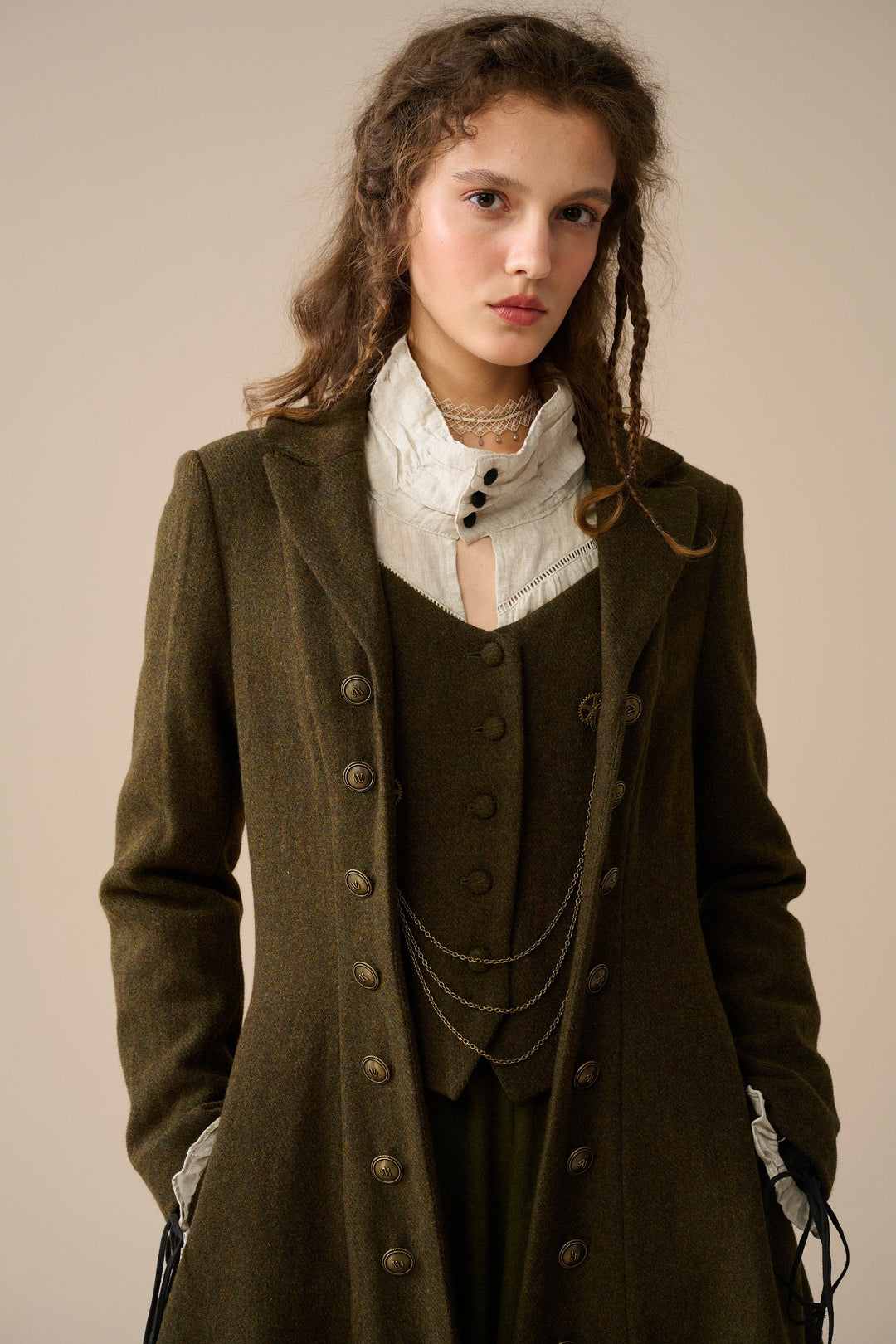 Doreen 15 |Vest-Layered 100% Wool Coat