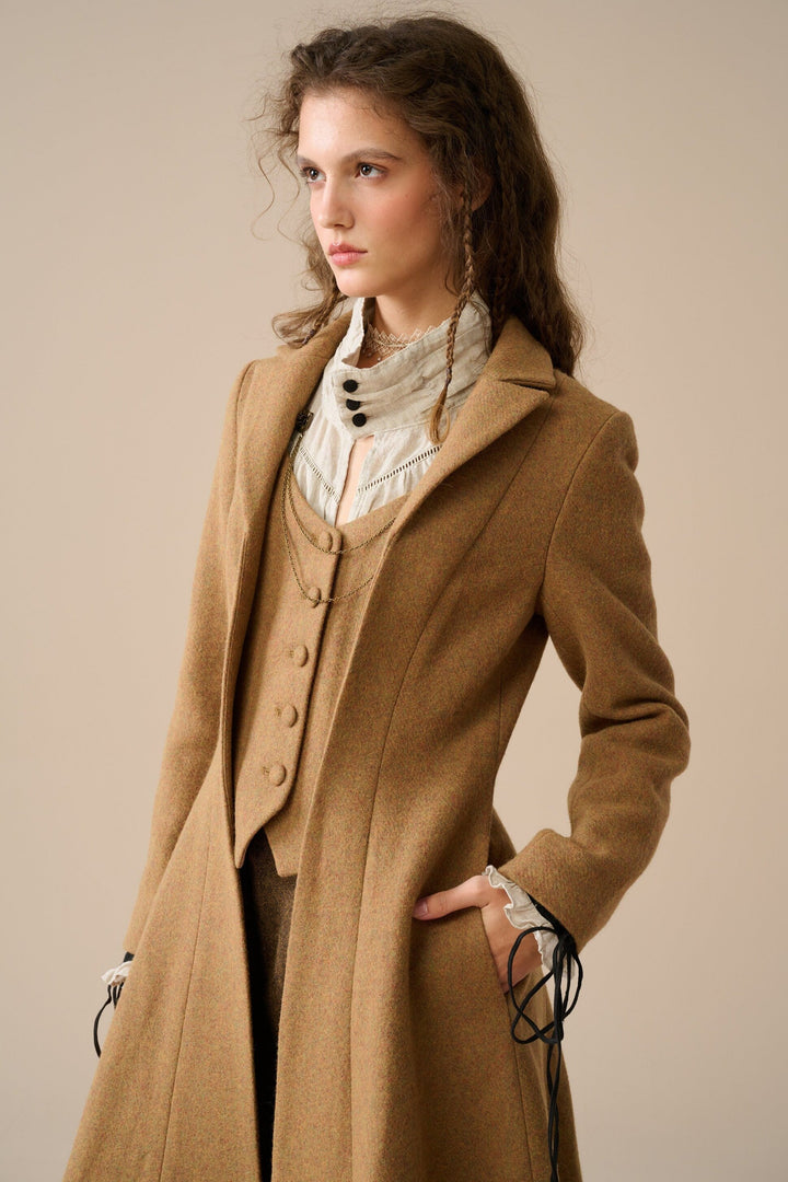 Doreen 15 |Vest-Layered 100% Wool Coat