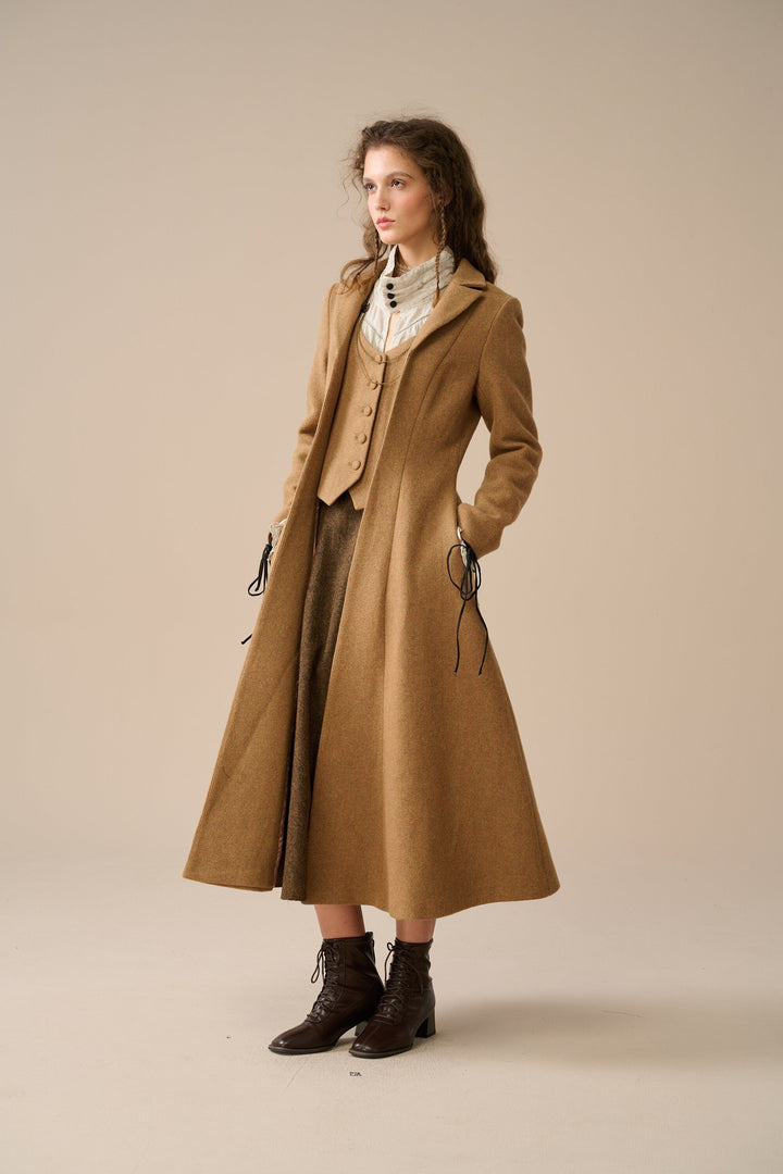 Doreen 15 |Vest-Layered 100% Wool Coat