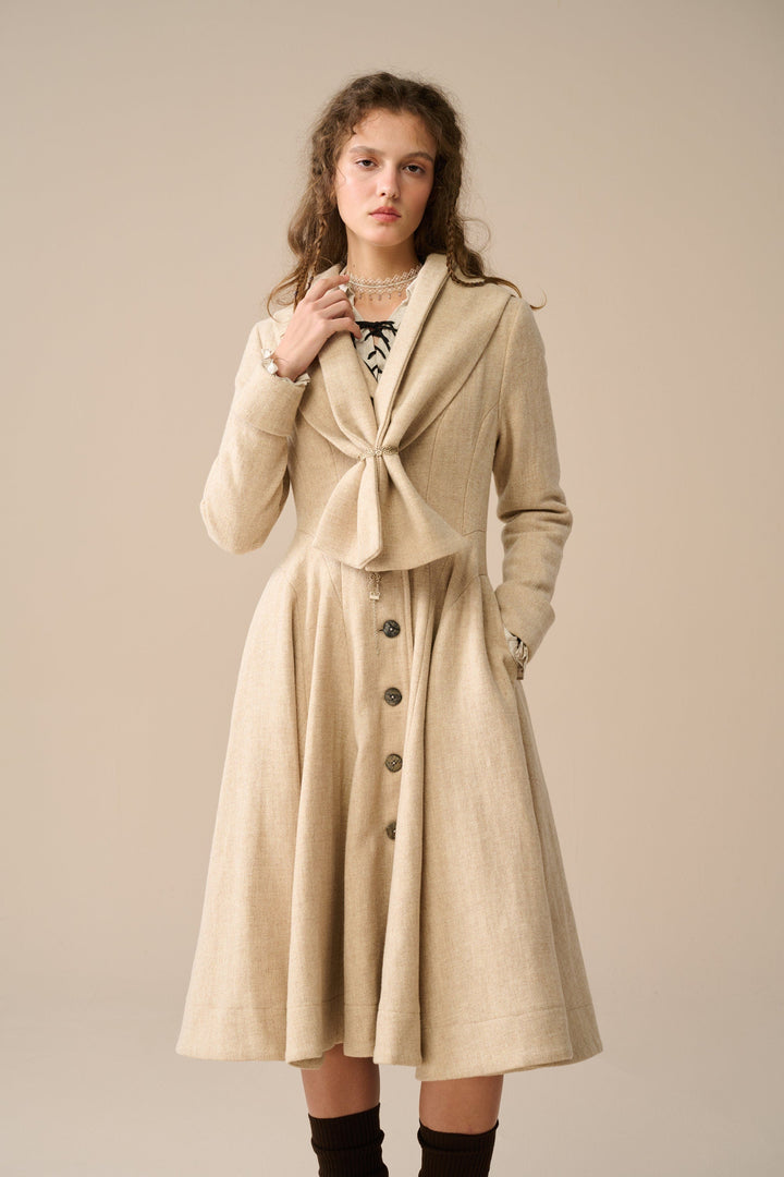 Lila 25 | 100% wool scarf coat