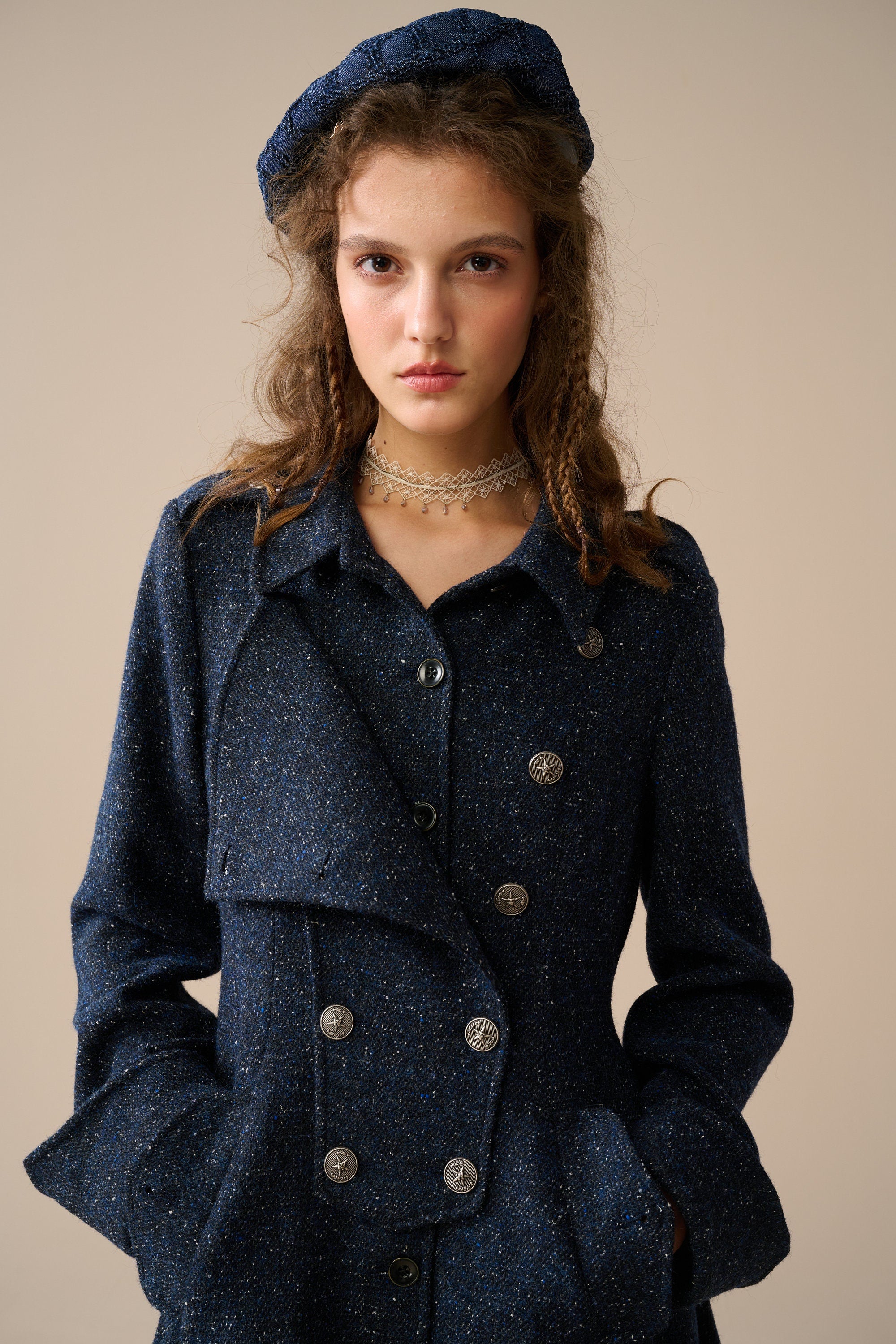 Sale Vintage Blue Double Breasted Wool Jacket 12