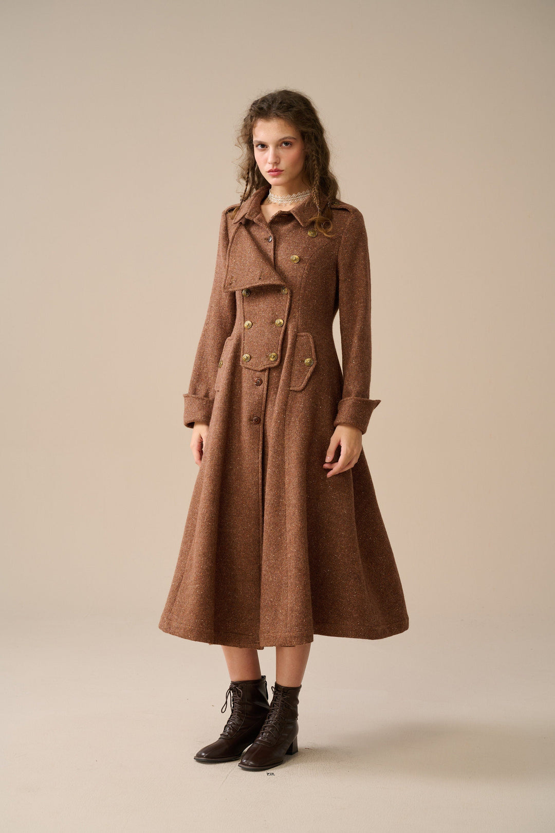 Erica 23 |Double breasted 100% wool coat