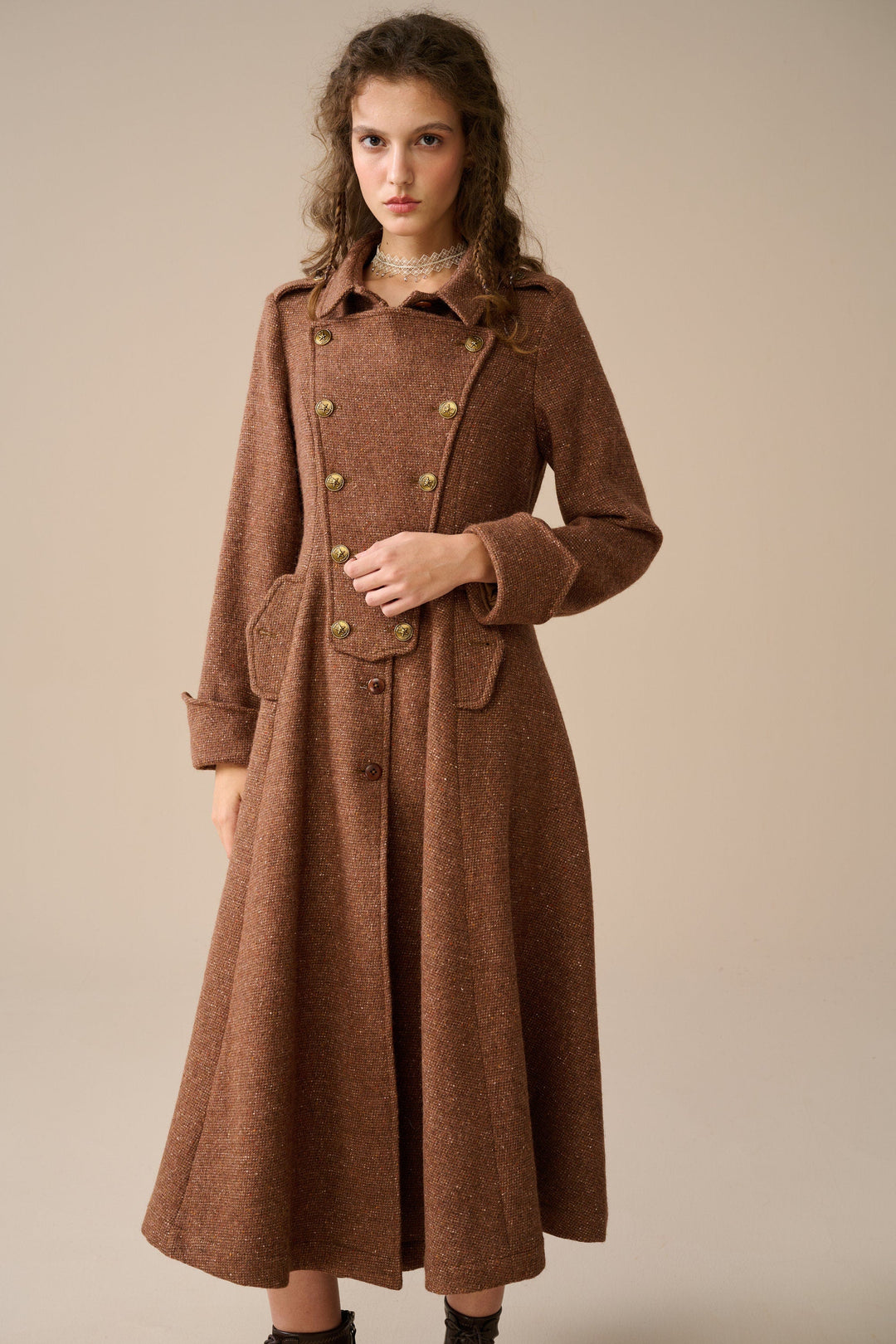 Erica 23 |Double breasted 100% wool coat