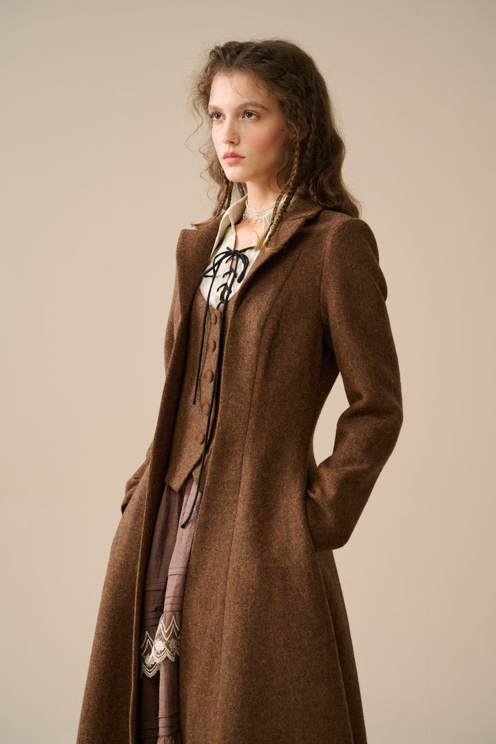 Doreen 15 |Vest-Layered 100% Wool Coat