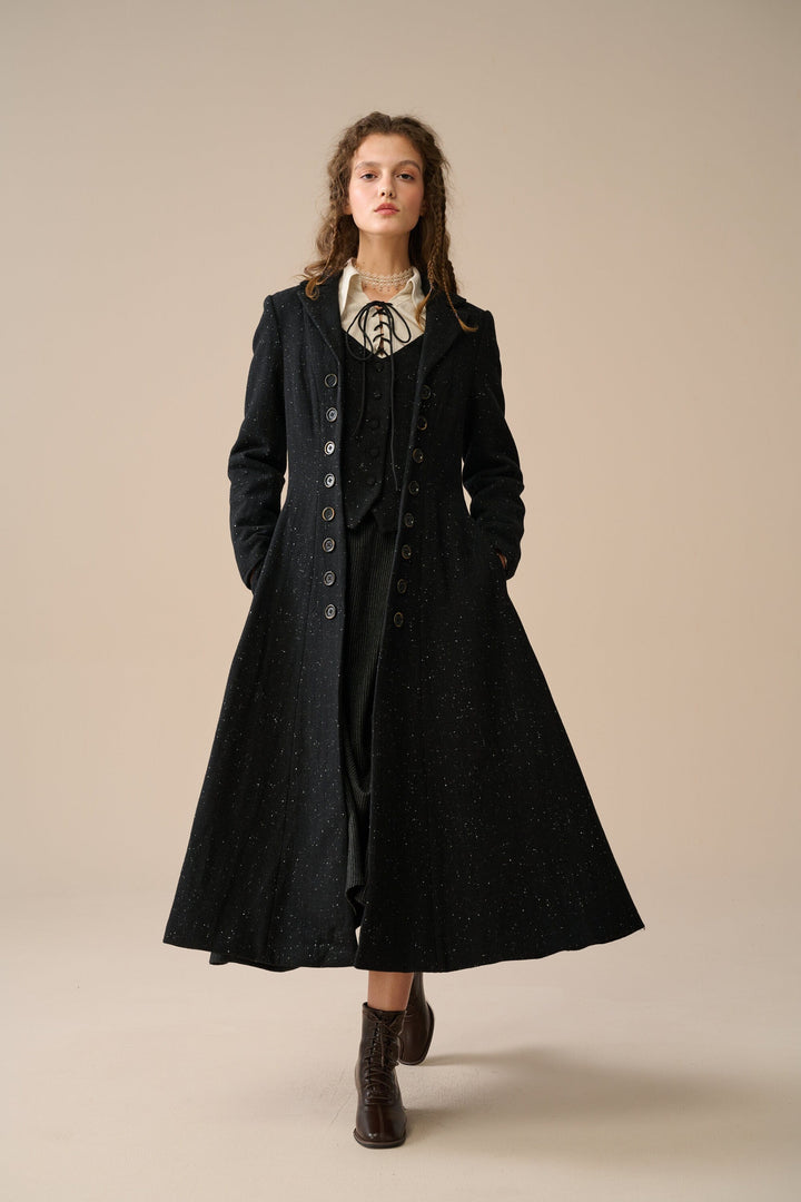 Doreen 15 |Vest-Layered 100% Wool Coat