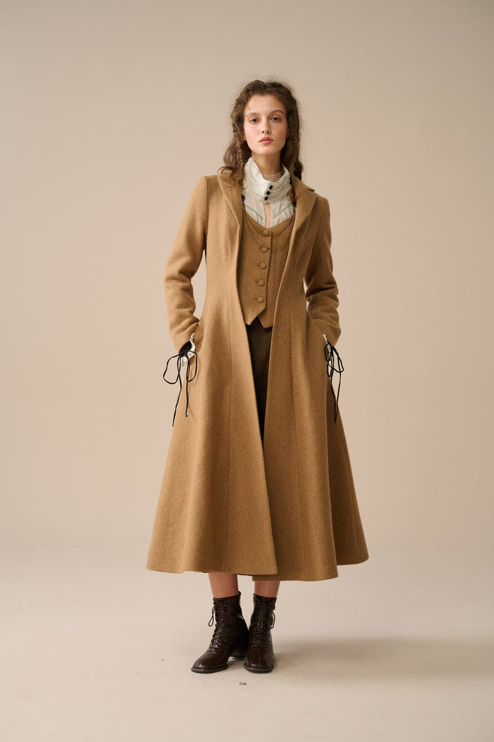 Doreen 15 |Vest-Layered 100% Wool Coat