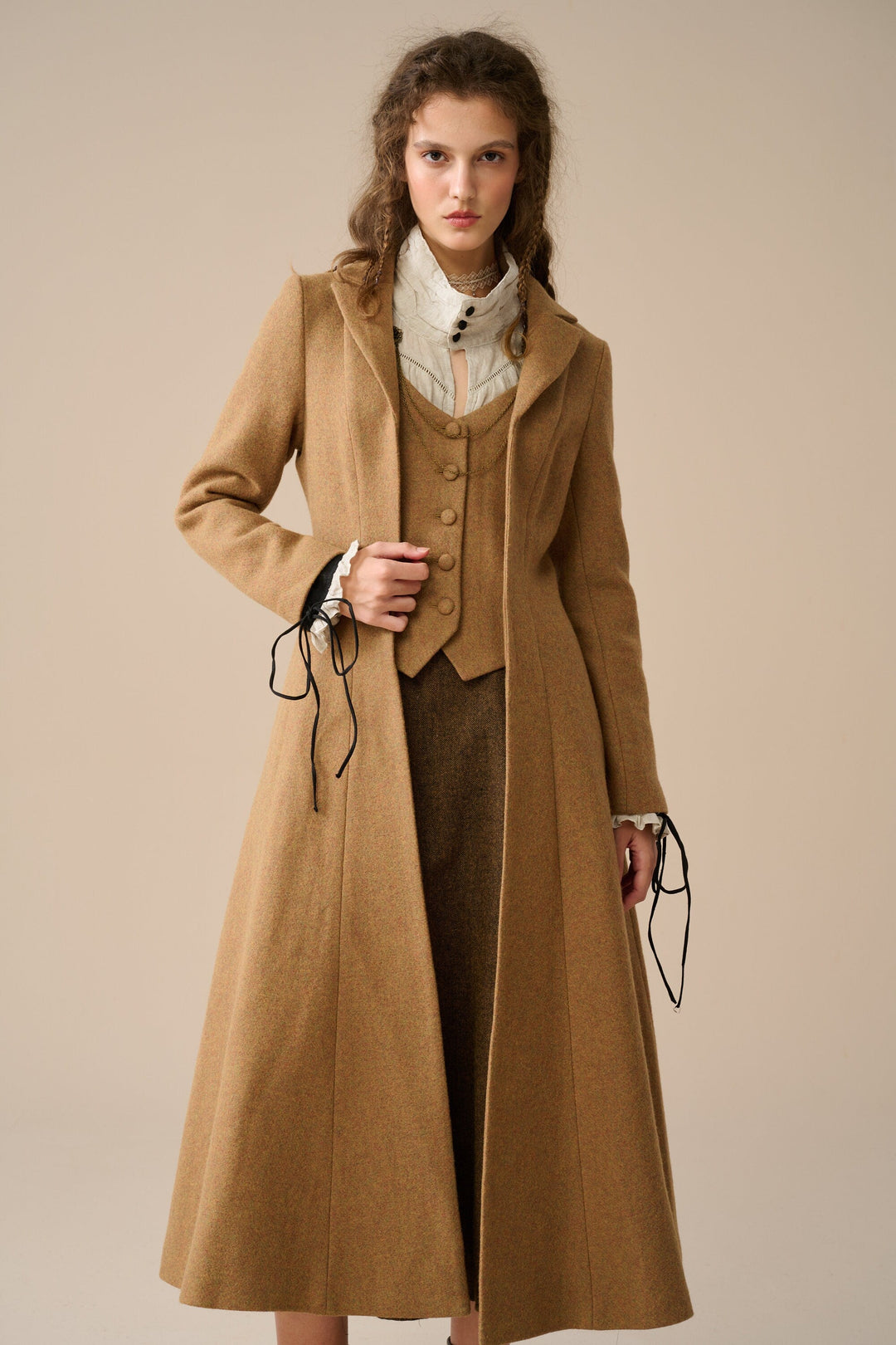 Doreen 15 |Vest-Layered 100% Wool Coat