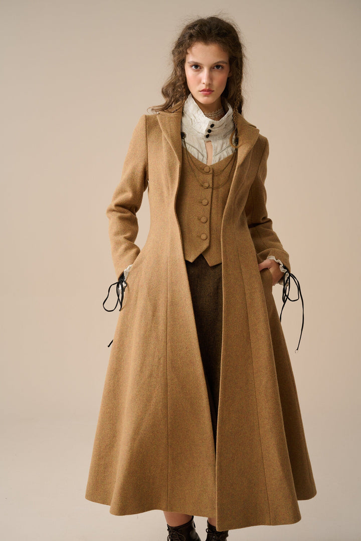 Doreen 15 |Vest-Layered 100% Wool Coat