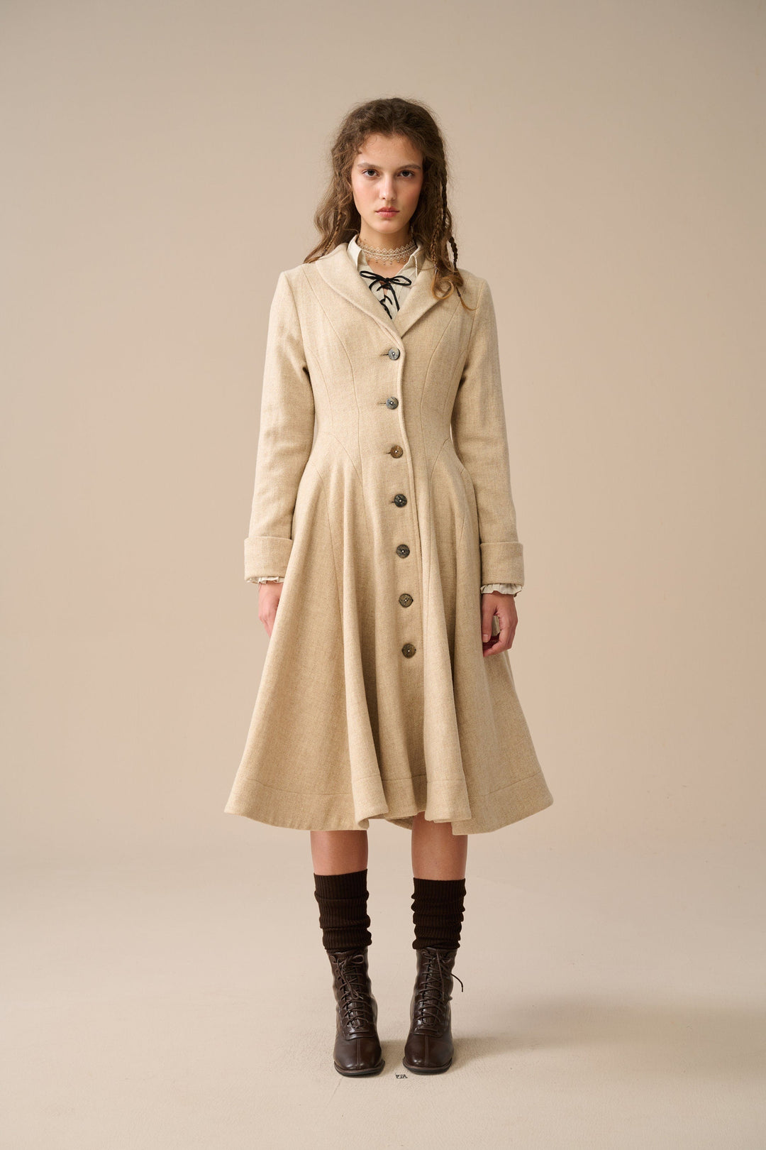 Lila 25 | 100% wool scarf coat