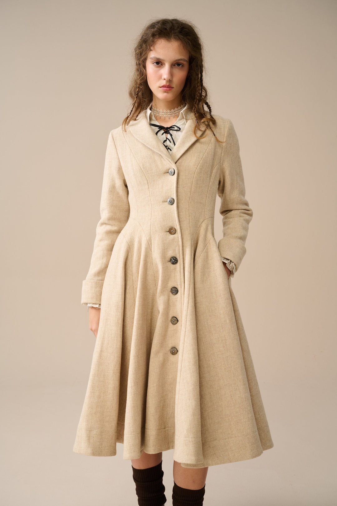 Lila 25 | 100% wool scarf coat