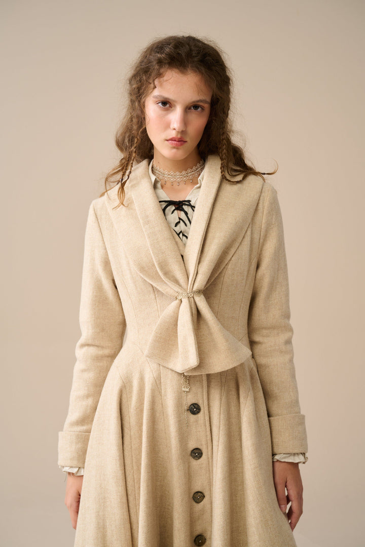 Lila 25 | 100% wool scarf coat