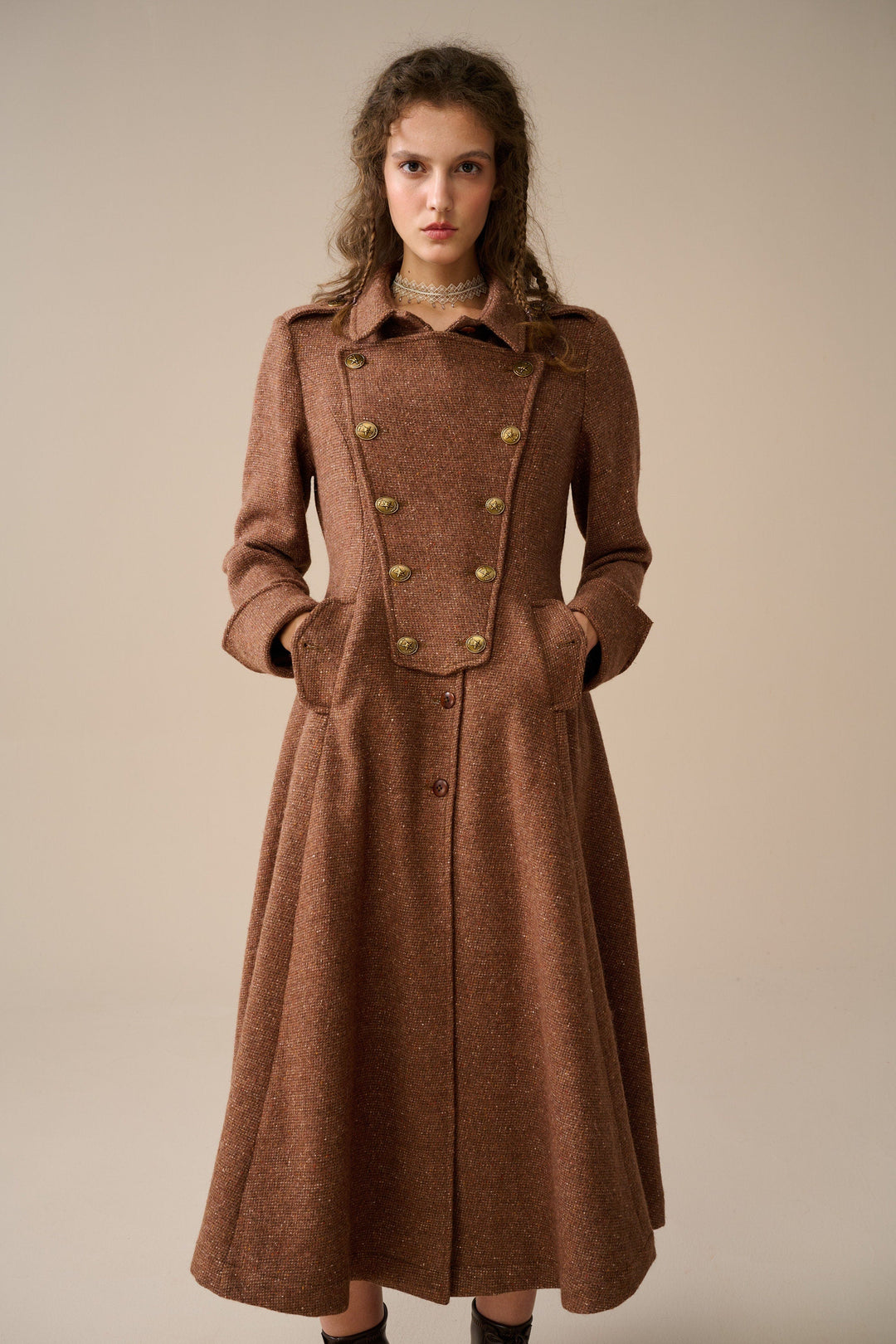 Erica 23 |Double breasted 100% wool coat