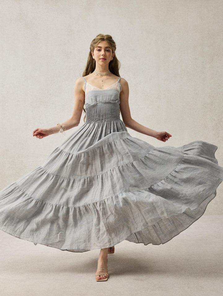 Daisy Veil 30 | Accordion Pleated Linen dress