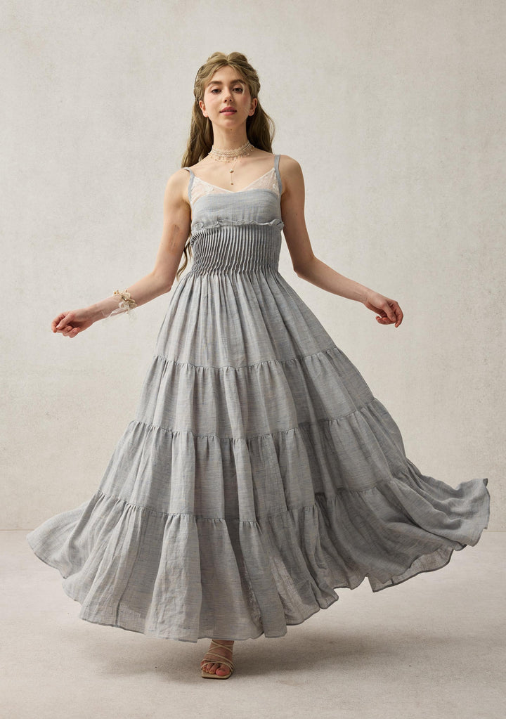 Daisy Veil 30 | Accordion Pleated Linen dress