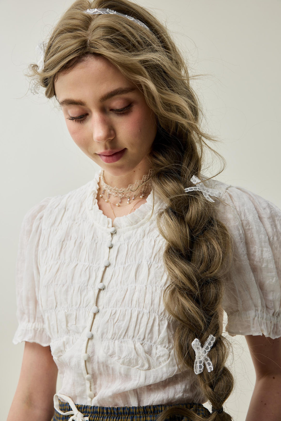 Clove 9 | smocked linen blouse