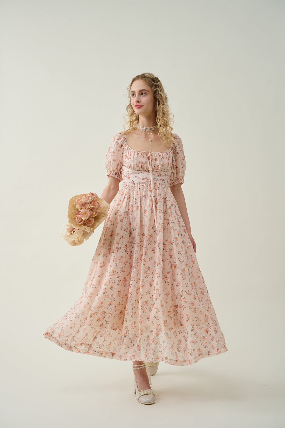 Alice 19 | Floral linen dress