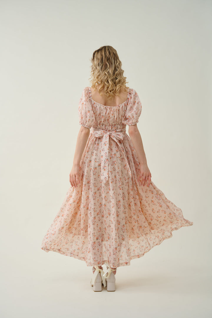 Alice 19 | Garden Floral linen dress