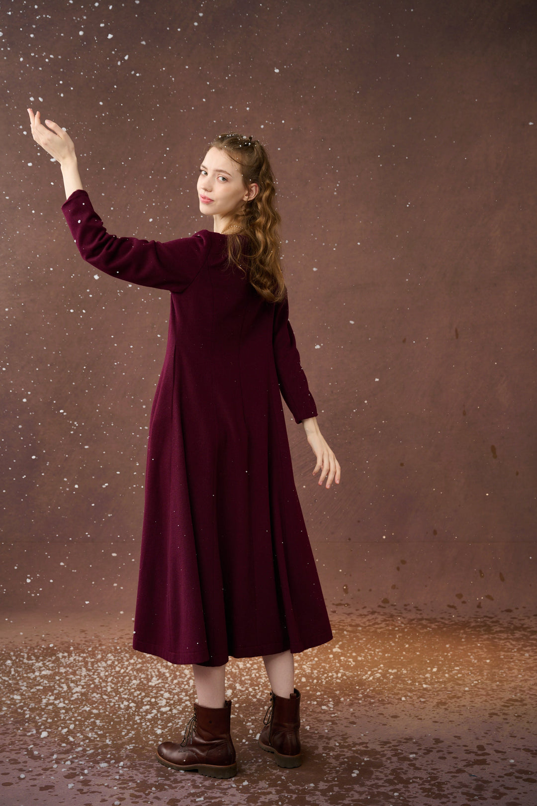 Mistletoe 17 | Vintage wool dress in Purple