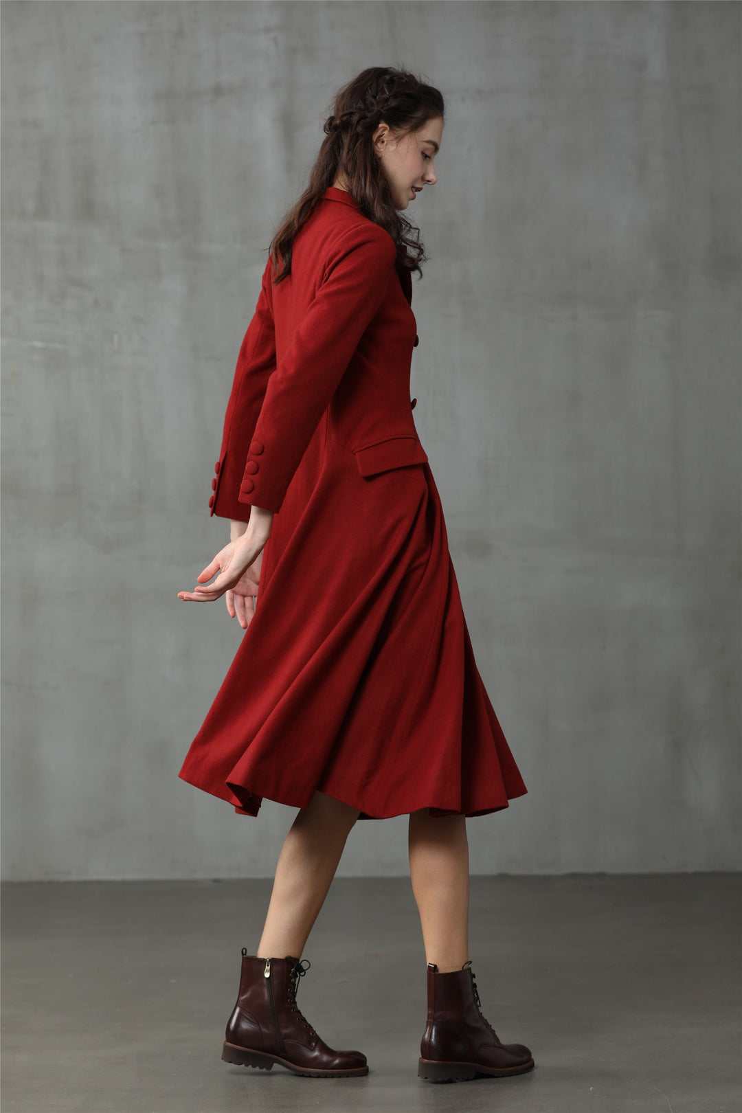 Roman Holiday 2020 | Red Wool Coat Jacket