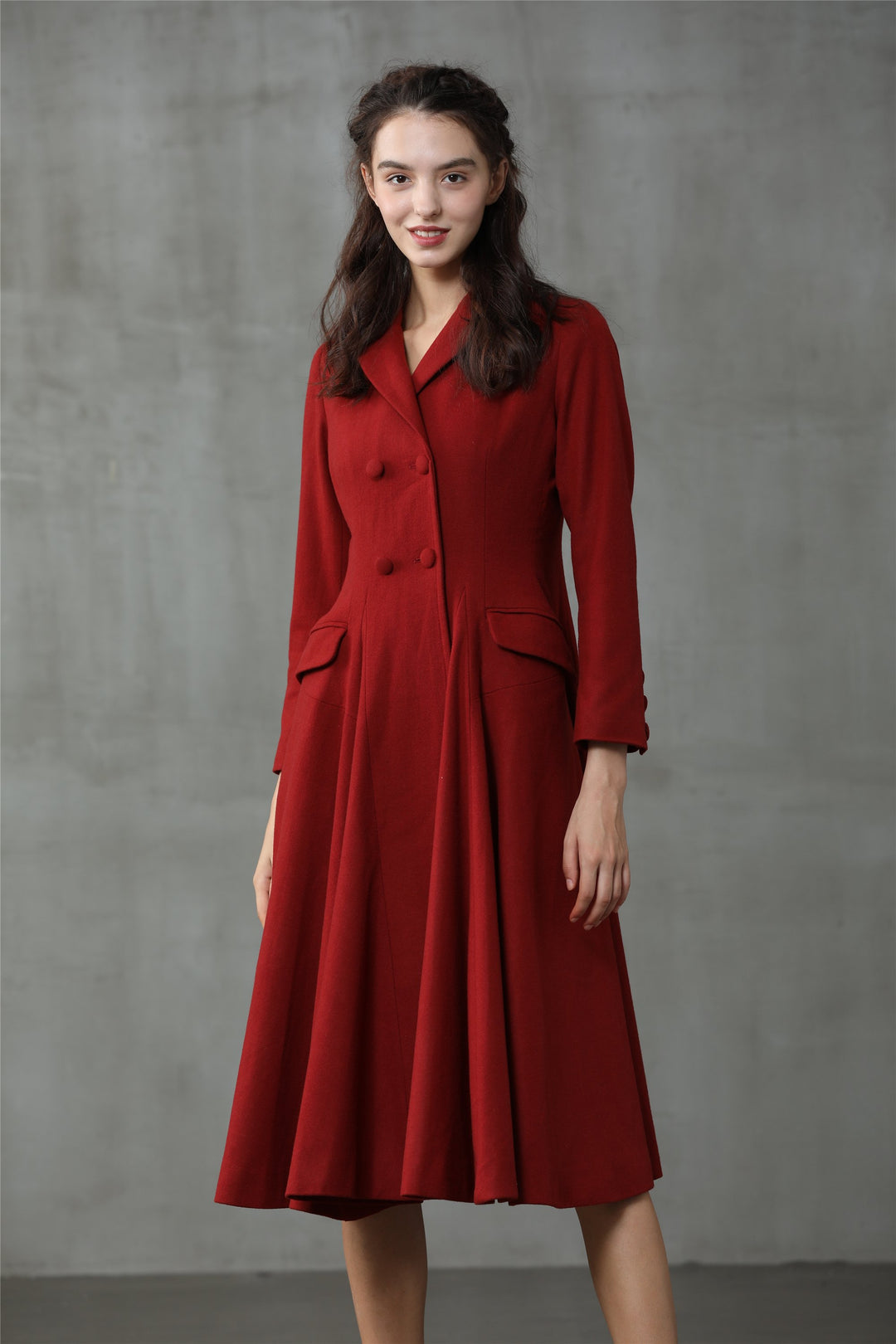 Roman Holiday 2020 | Red Wool Coat Jacket