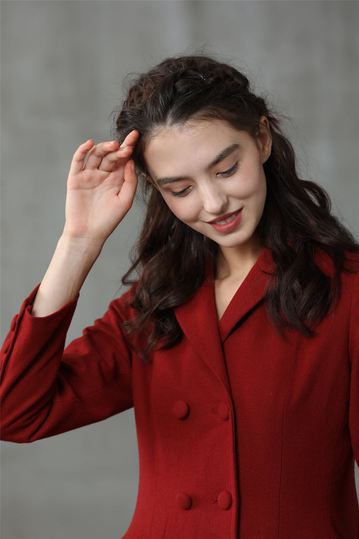 Roman Holiday 2020 | Red Wool Coat Jacket