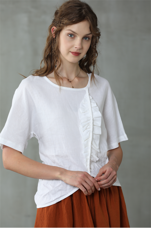 LATTE 67 | Linen tshirt