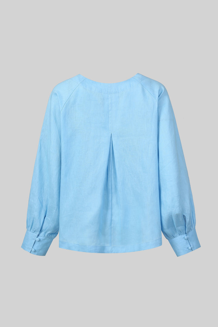 Scented Tea | Pintucked Linen Blouse