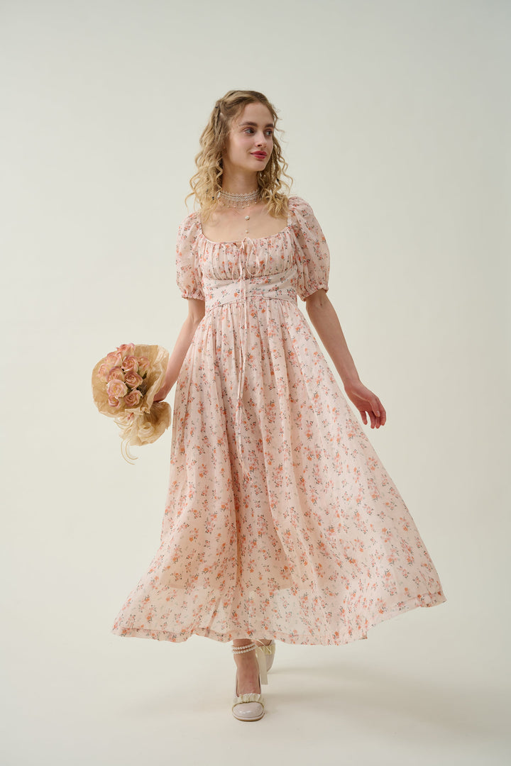 Alice 19 | Garden Floral linen dress