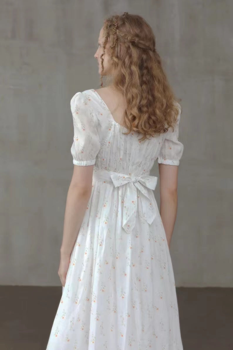 BERGAMOTE 20 |Floral Linen Dress