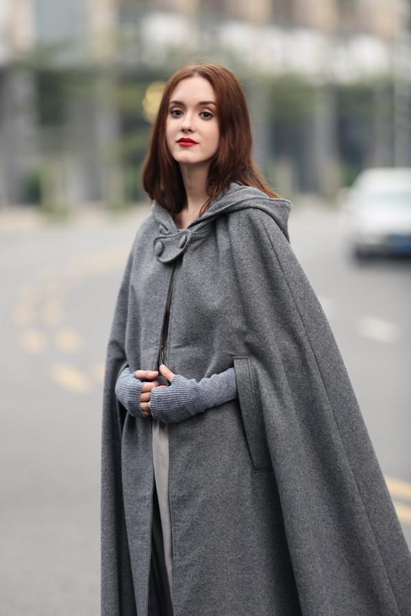 Cape coat with hood hotsell