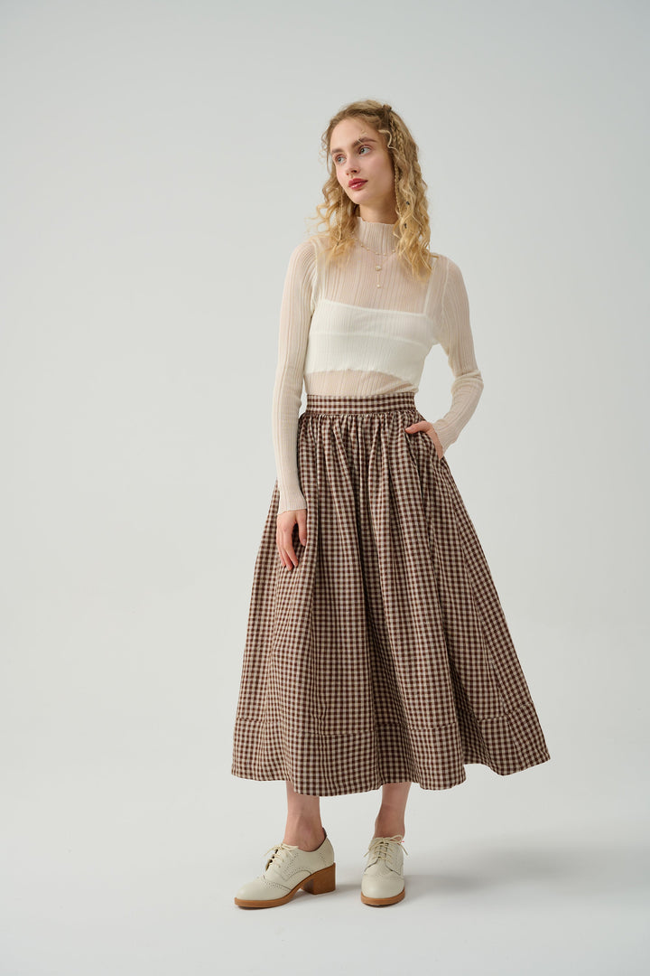 Daisy 03 | ashed lilac linen skirt