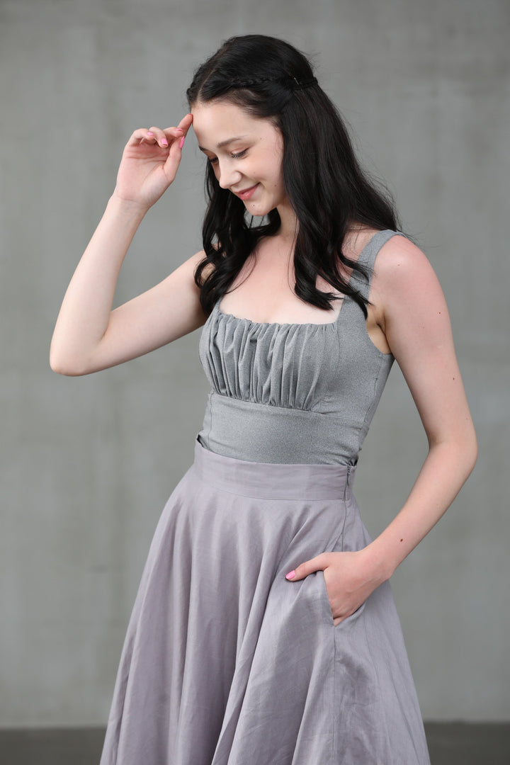 Cherry 22 | silver gray skirt