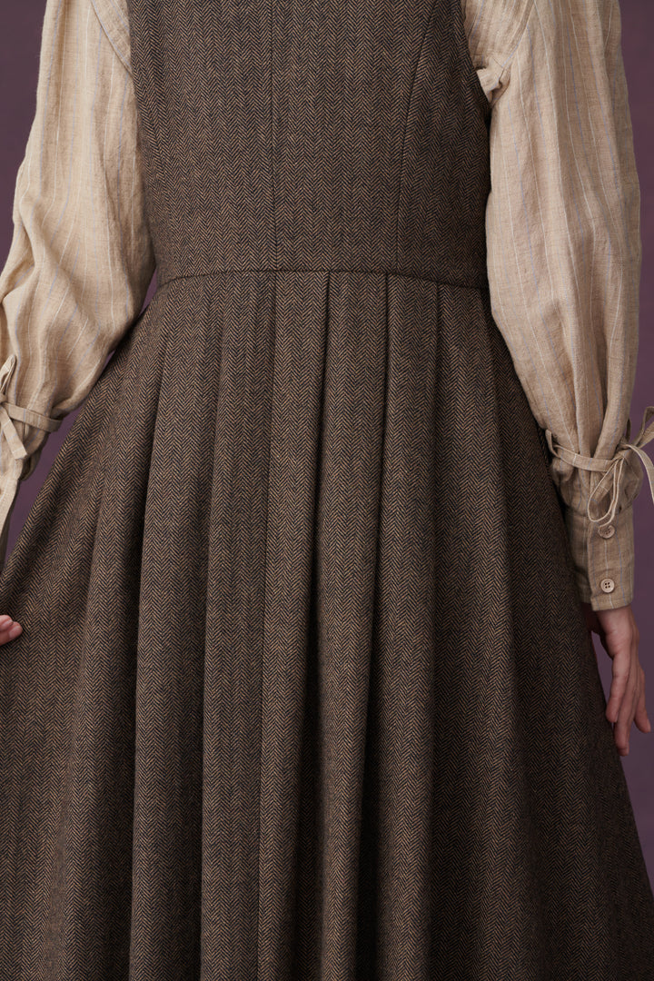 Dark Amber 11 | Academia wool dress