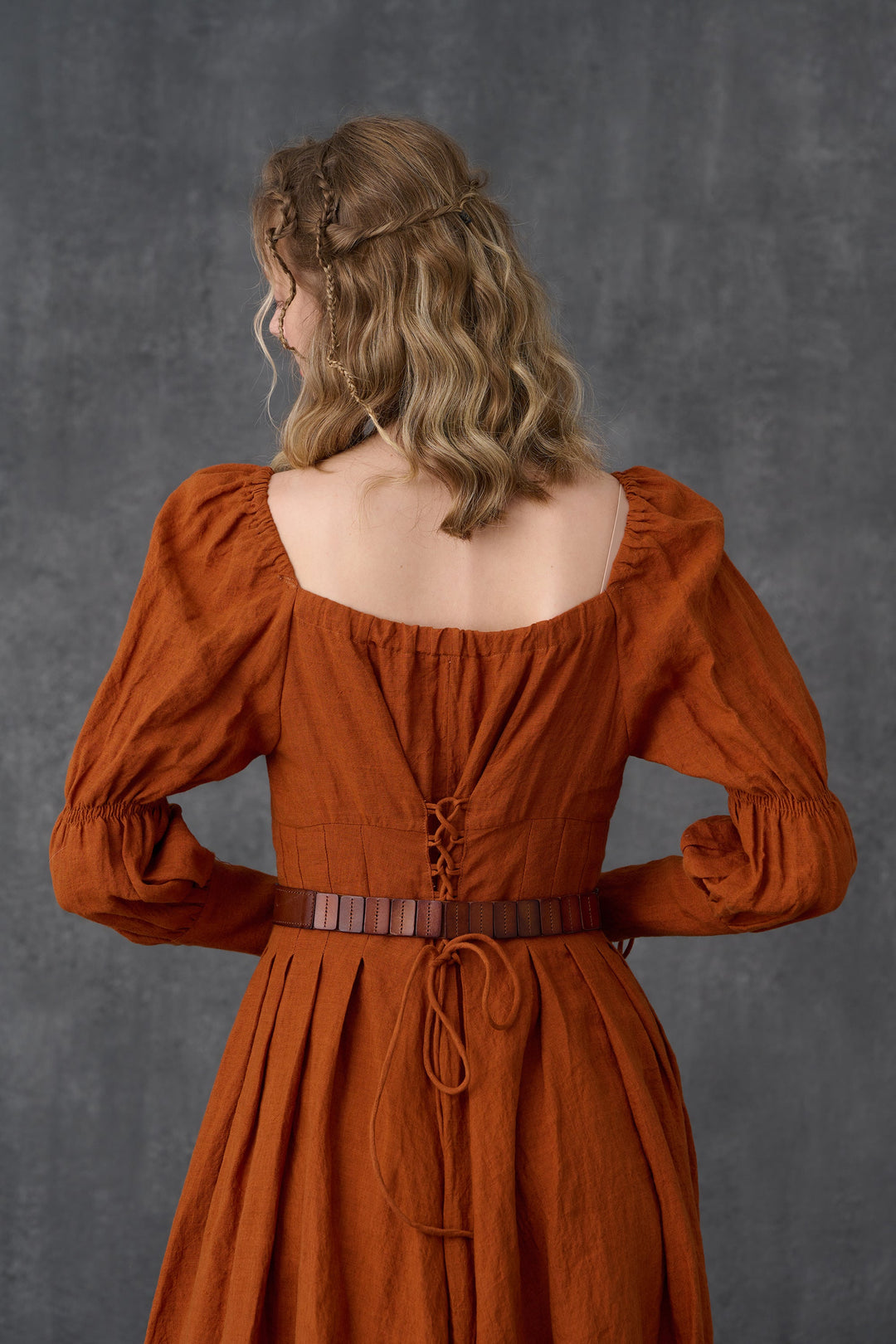 PHOENIX 24 | REGENCY LACE-UP LINEN DRESS