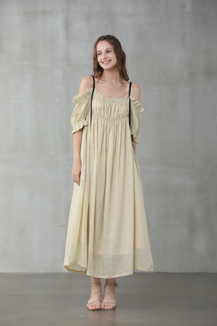 La Luna 11 | old lace linen dress