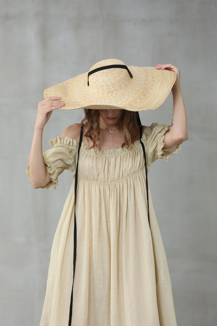 La Luna 11 | off shoulder linen dress