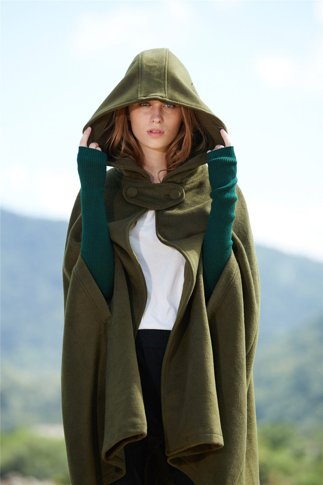 The New Yorker | Hooded Cashmere Cape