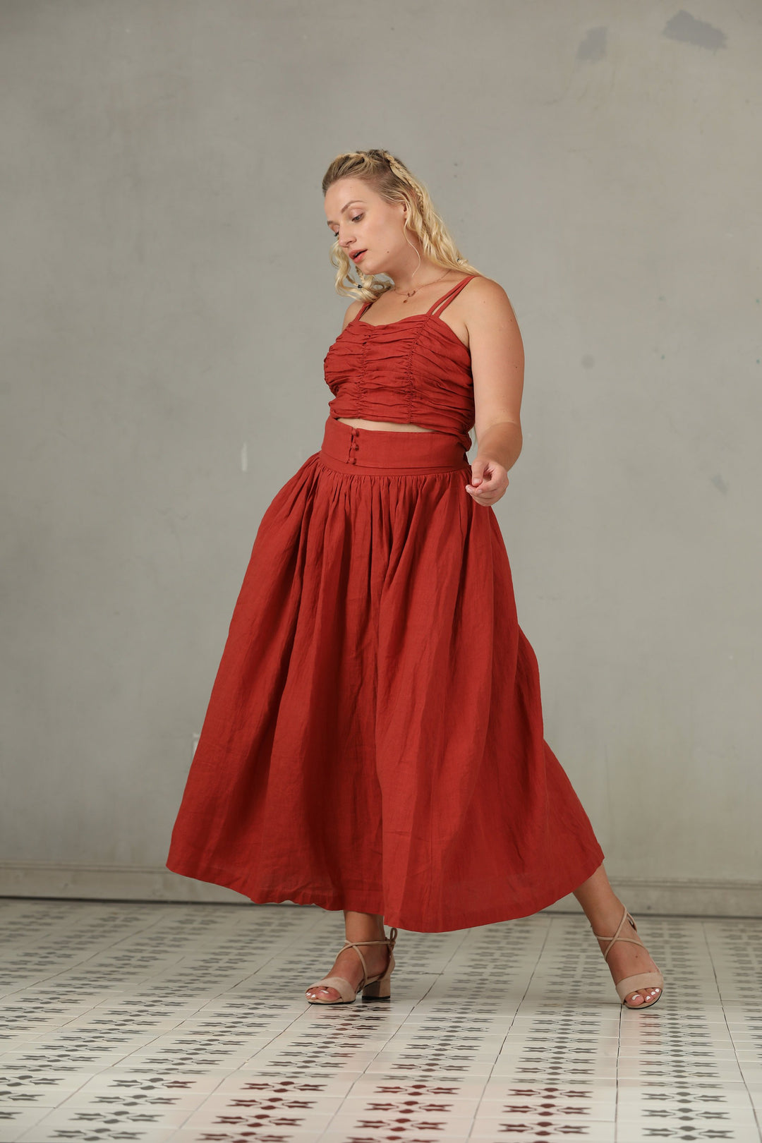 Hannah 38 |  Girdle linen skirt