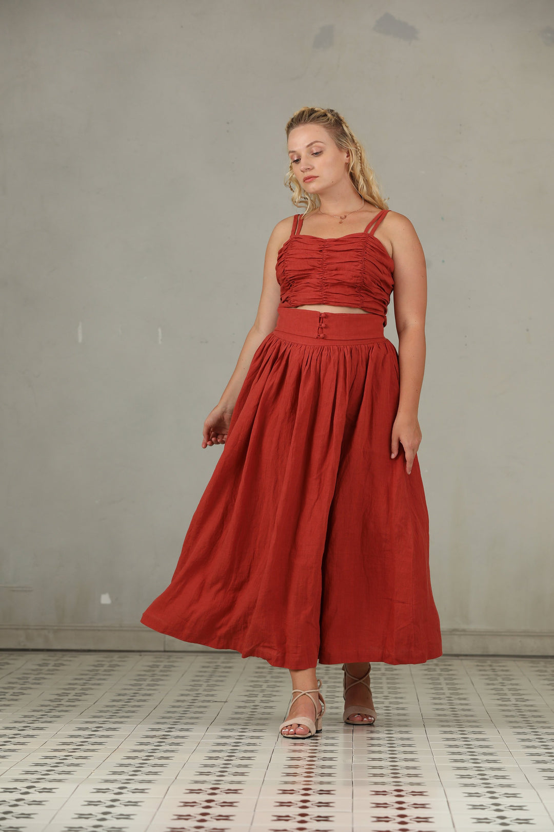 Hannah 38 |  Girdle linen skirt