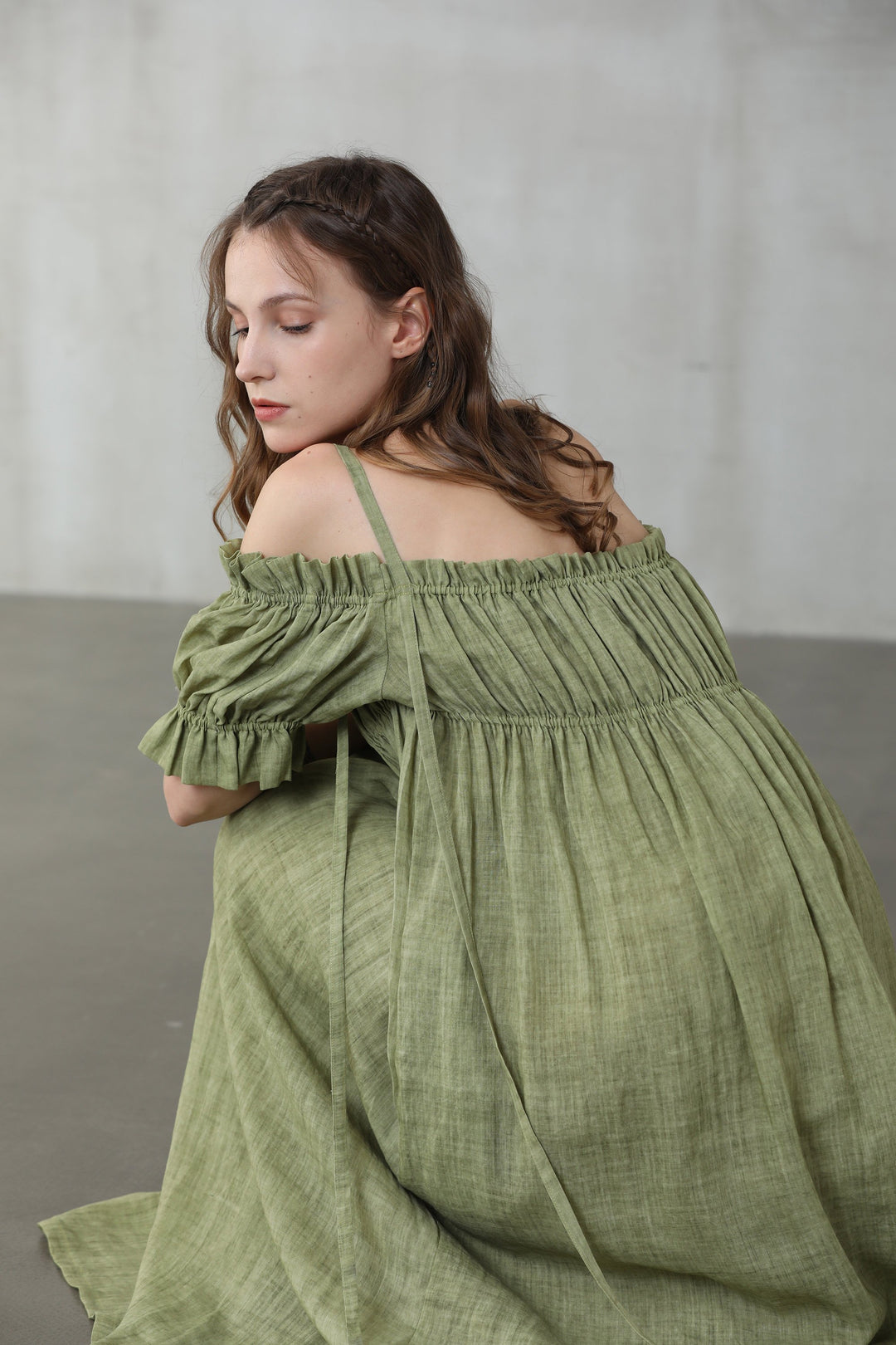 La Luna 11 | off shoulder linen dress