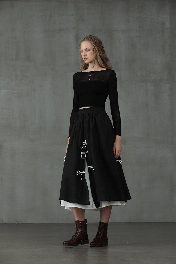 Black Star 17 | formal linen skirt