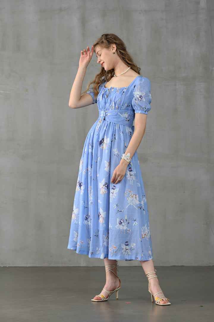 BERGAMOTE 20 | Floral Linen Dress