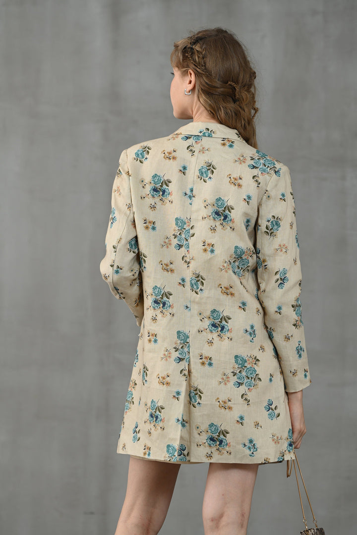 Rococo Light 11 | 100% linen corset trench coat