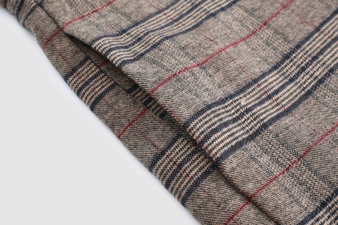 the Great Perhaps 2 | Tartan Wool Skirt in brown