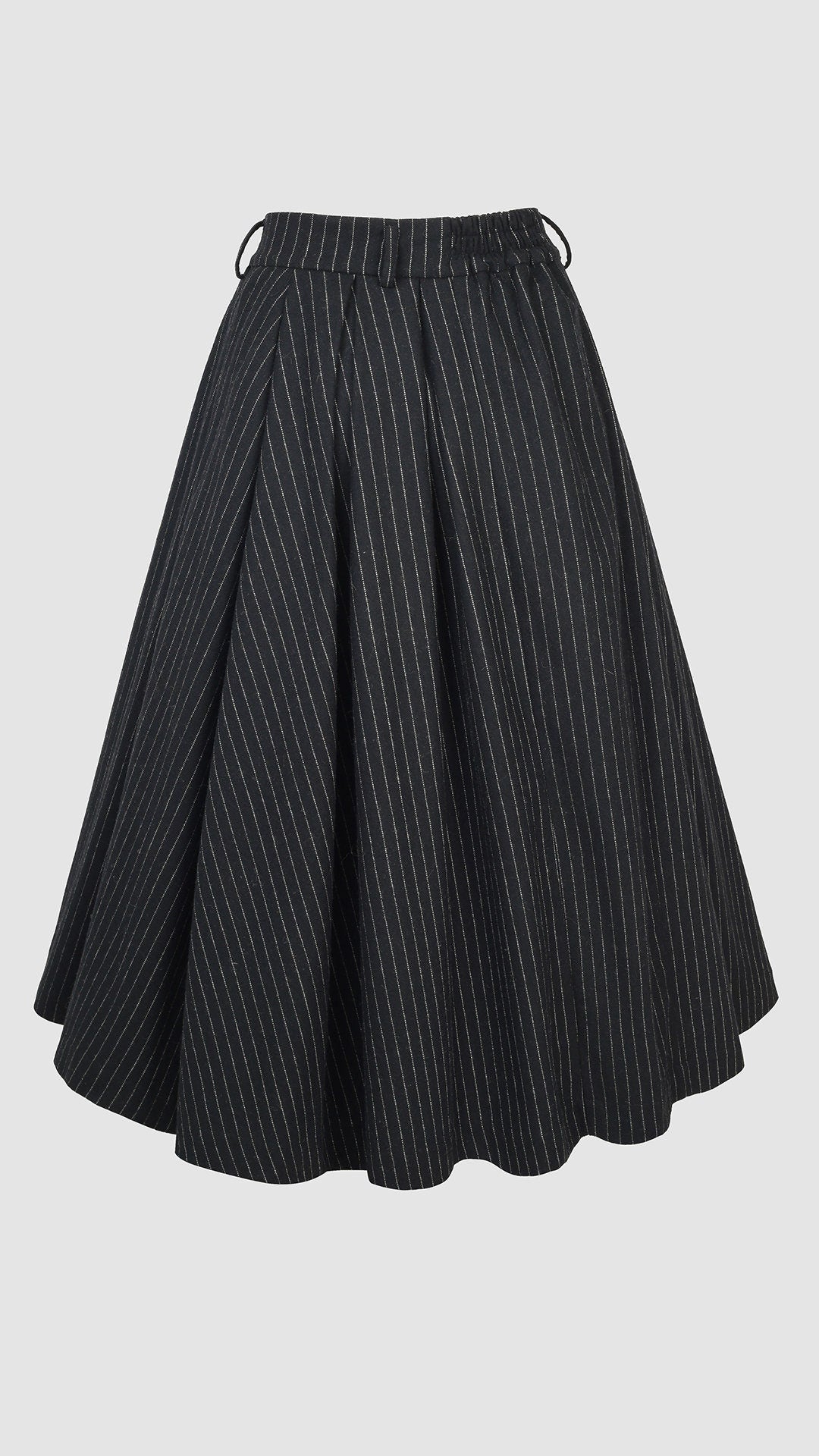 Santal 3 | Striped Wool Skirt in black – Linennaive